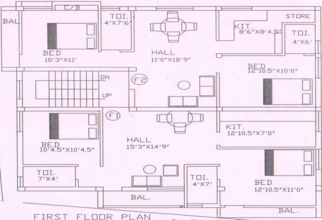  vels Vels Cluster Plan for 1st Floor