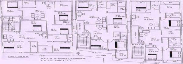  danishk A to CBlock Cluster Plan for 1st Floor