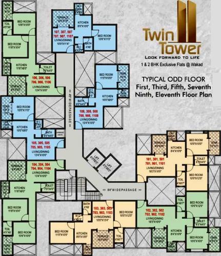  twin-towers Images for Cluster Plan of Shraddha Twin Towers