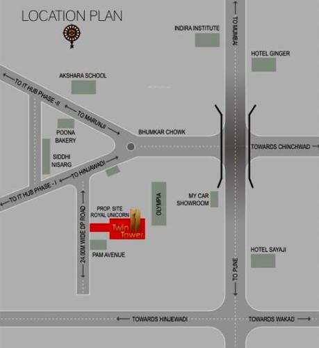  twin-towers Images for Location Plan of Shraddha Twin Towers