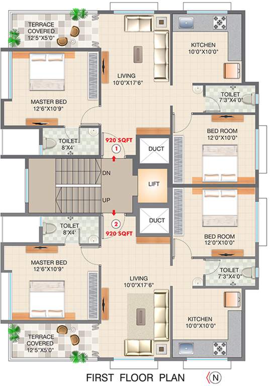 Images for Cluster Plan of Advait Vaishnavi Apartments