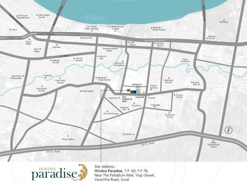  paradise Images for Location Plan of Hindva Builders Paradise