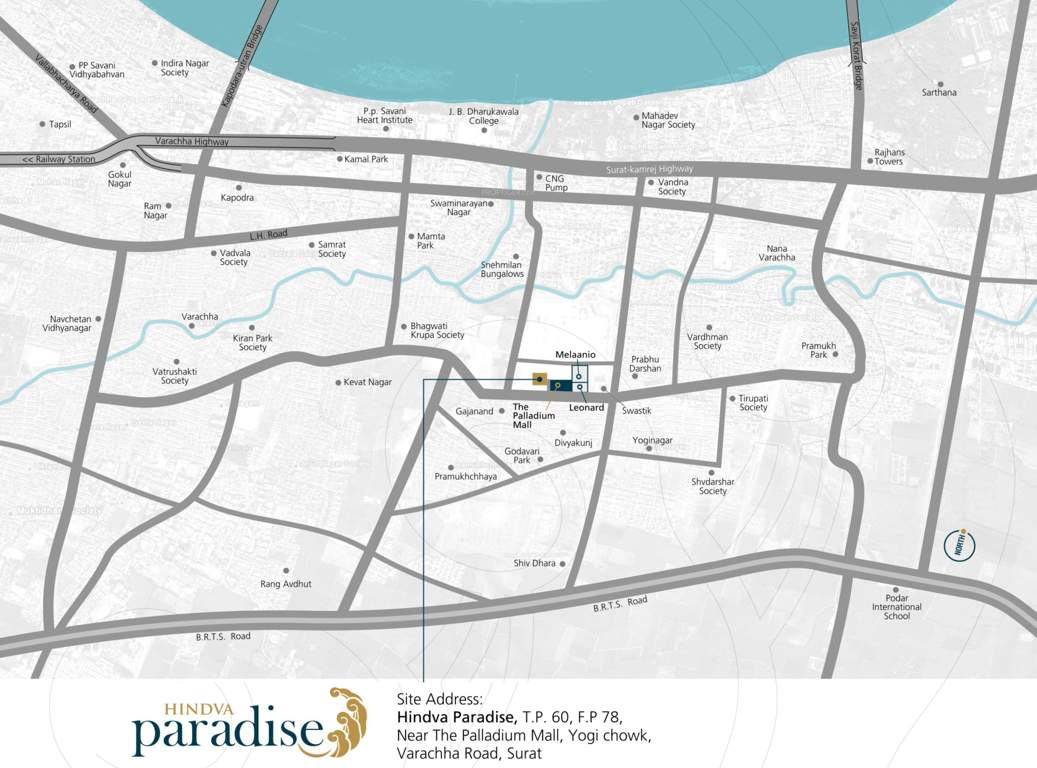  paradise Images for Location Plan of Hindva Builders Paradise