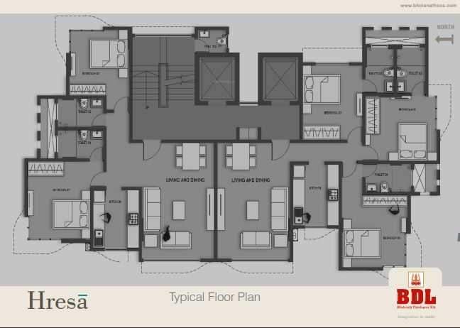 hresa sainagar apartment pvt ltd HRESA Cluster Plan