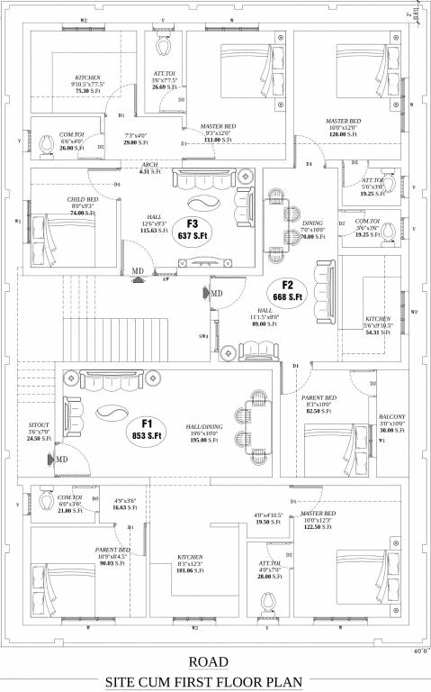 Images for Cluster Plan of Salim Red Rose