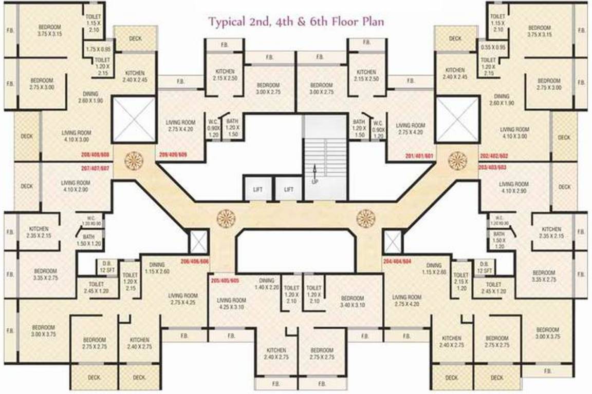  satyam platinum Satyam Platinum Cluster Plan for 2nd ,4th and 6th Floor
