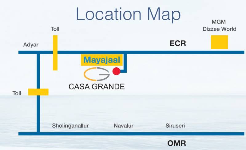 ecr-14 Images for Location Plan of Casagrand ECR 14