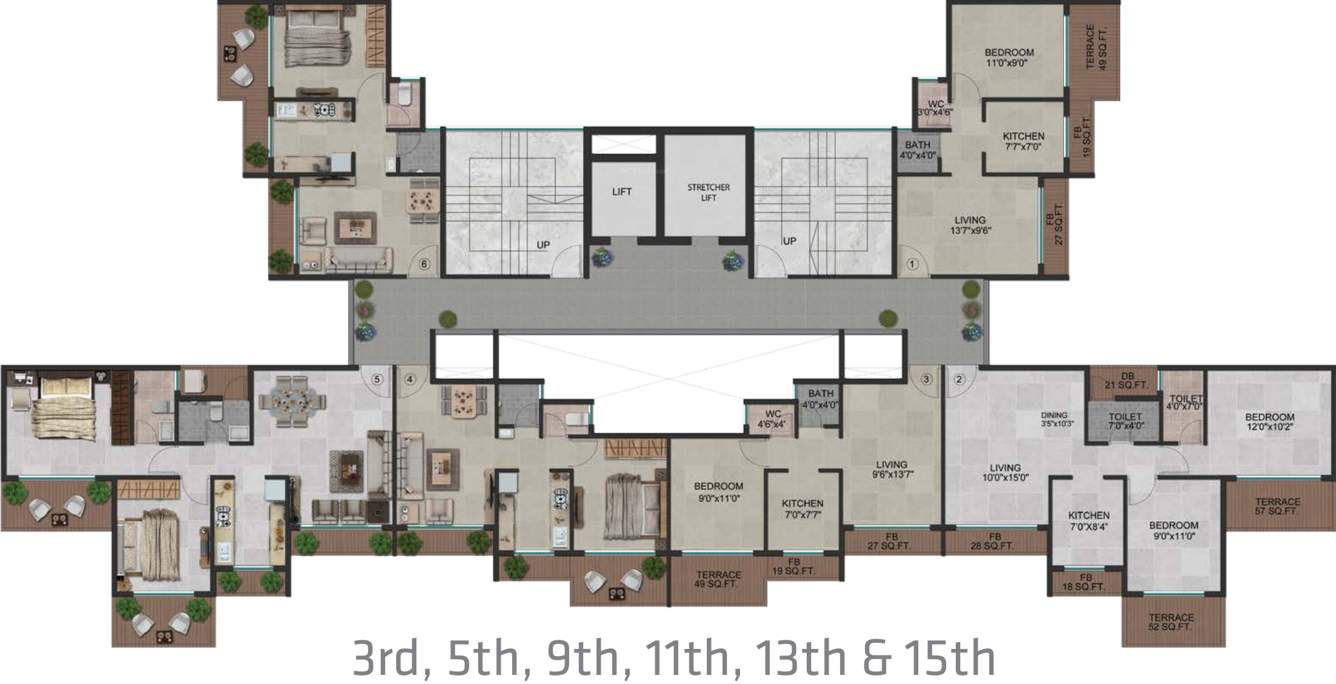 landmark Images for Cluster Plan of Apex Landmark
