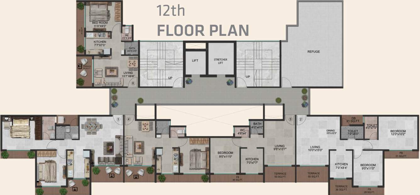 landmark Images for Cluster Plan of Apex Landmark
