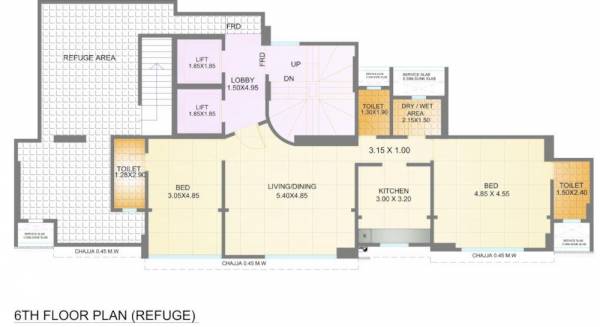  classique Typical Floor Plan for 6th Floor