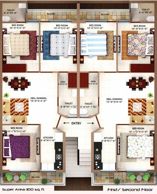 Images for Cluster Plan of Paradise Darpan Floors