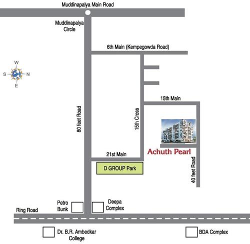  pearls Images for Location Plan of Achuth Pearls