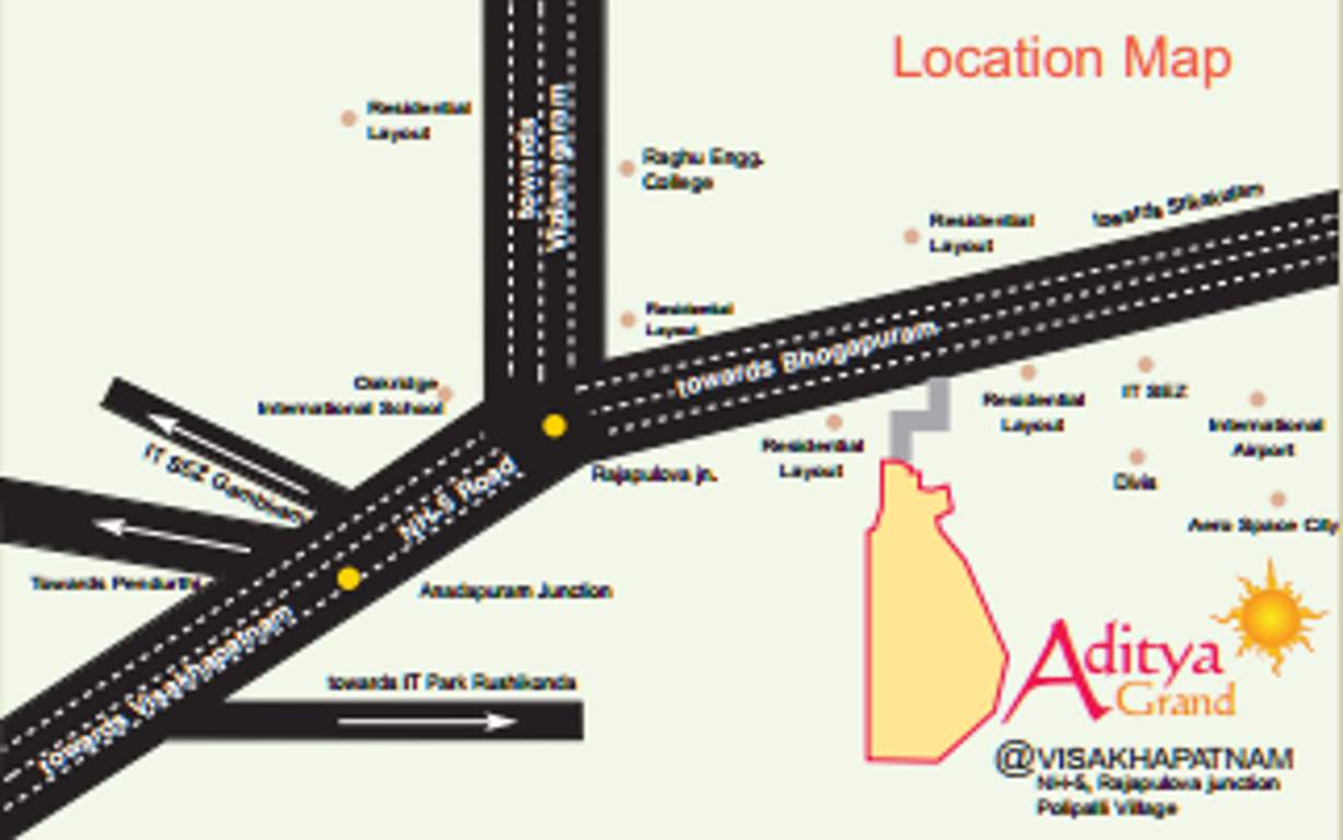  aditya grand Images for Location Plan of Peram Aditya Grand