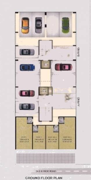  narayan-residency Wing A & B Cluster Plan For Ground Floor