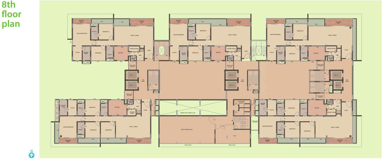  good wood residence Good Wood Residence 8th Floor Cluster Plan