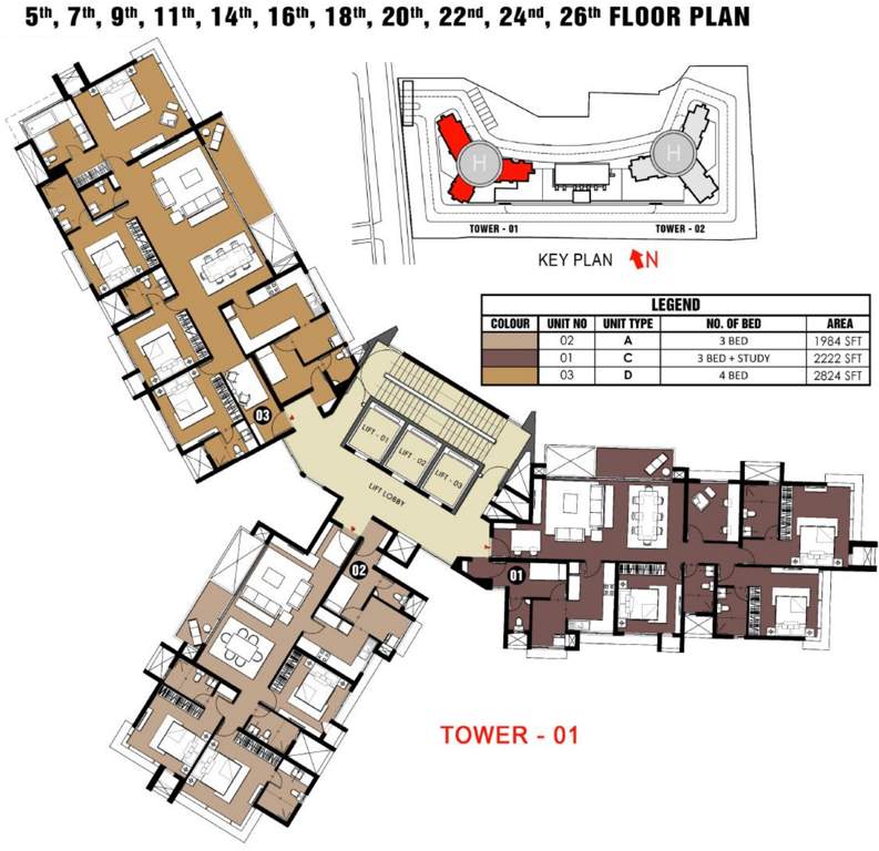  fairfield Images for Cluster Plan of Prestige Fairfield