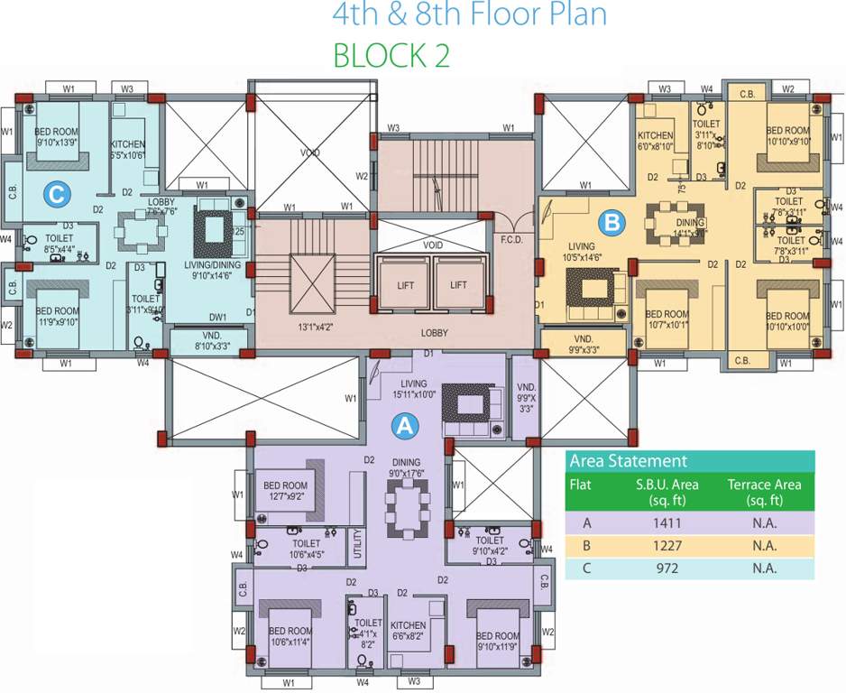  sky terrace Images for Cluster Plan of Eden Sky Terrace
