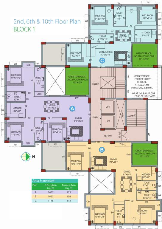  sky terrace Images for Cluster Plan of Eden Sky Terrace