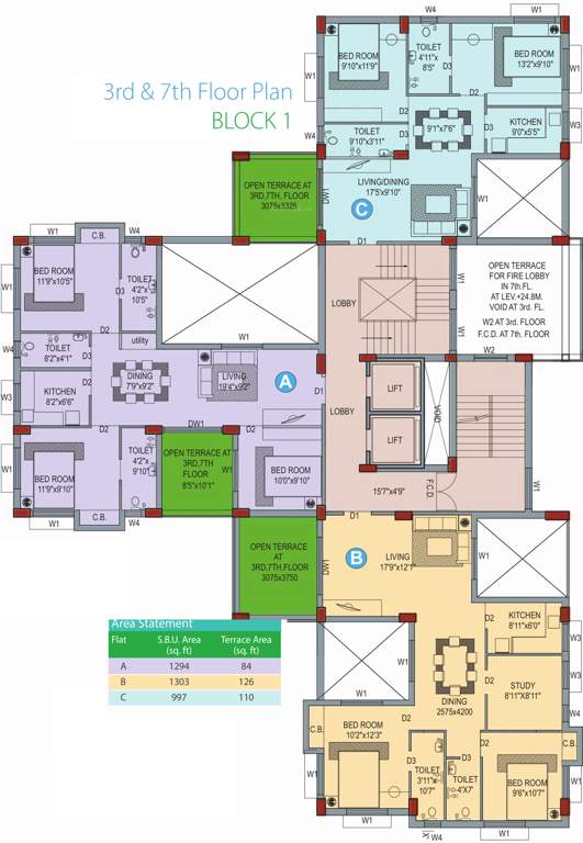  sky terrace Images for Cluster Plan of Eden Sky Terrace