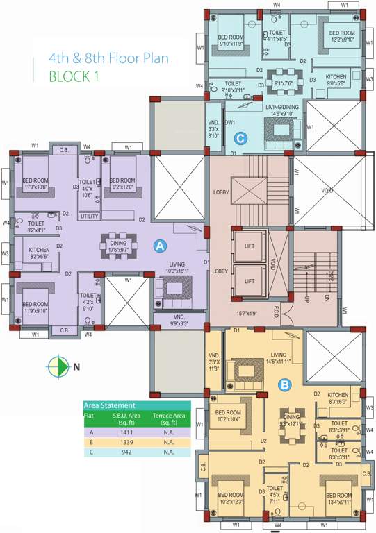  sky terrace Images for Cluster Plan of Eden Sky Terrace