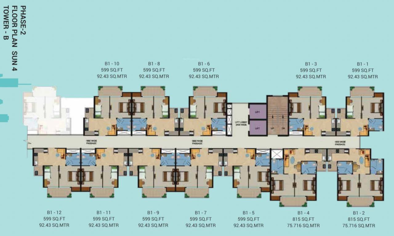  roof Tower B Sun 4 Typical Cluster Plan
