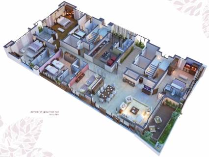 4 BHK Cluster Plan Image Amit Realty and Shree RSH Group Basil