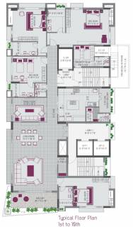 4 BHK Cluster Plan Image Amit Realty and Shree RSH Group Basil