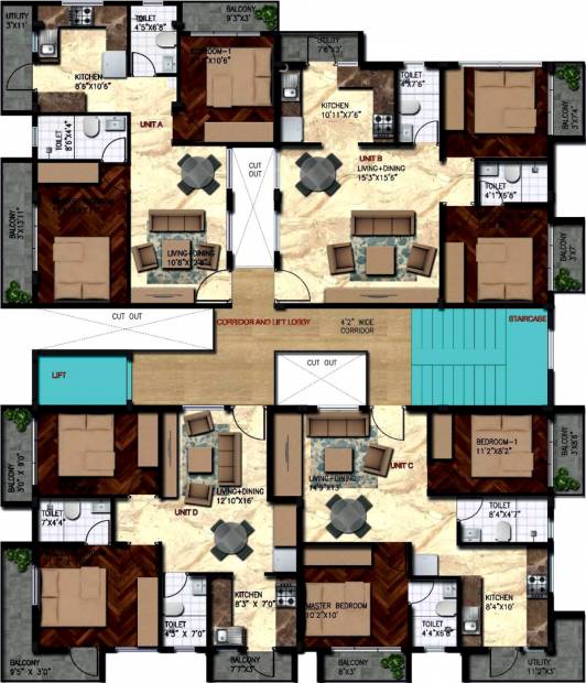  crescent 1130 sqft 2 bhk Apartment Builder Project Other