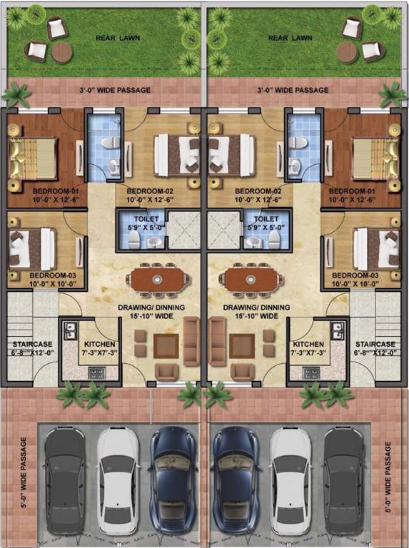  luxury floors Images for Cluster Plan of Mansha Luxury Floors