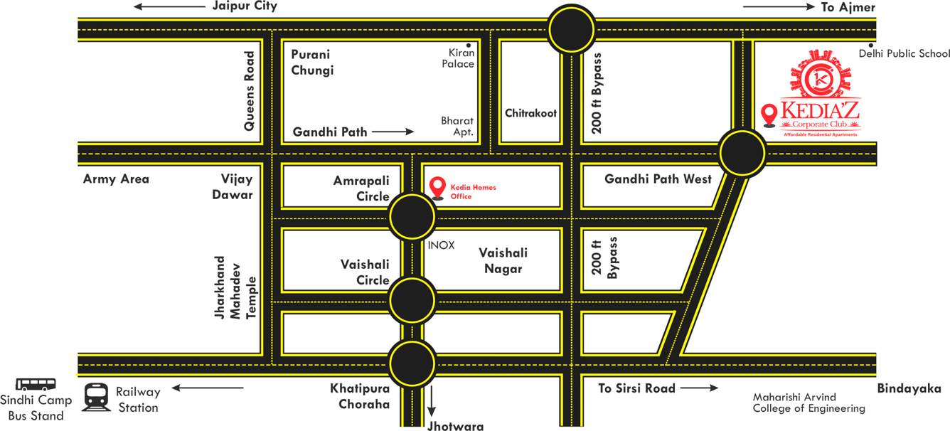  corporate club Images for Location Plan of Kedia Corporate Club
