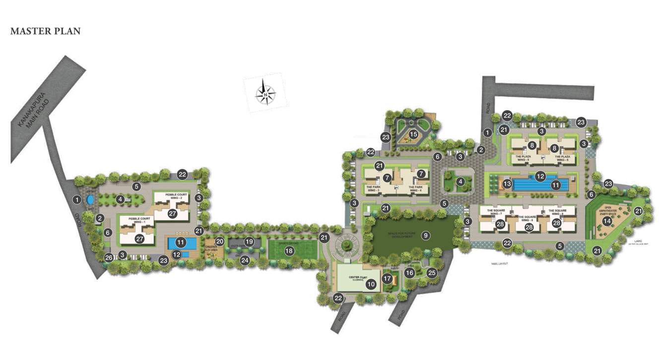  arena the square and pebble court Master Plan