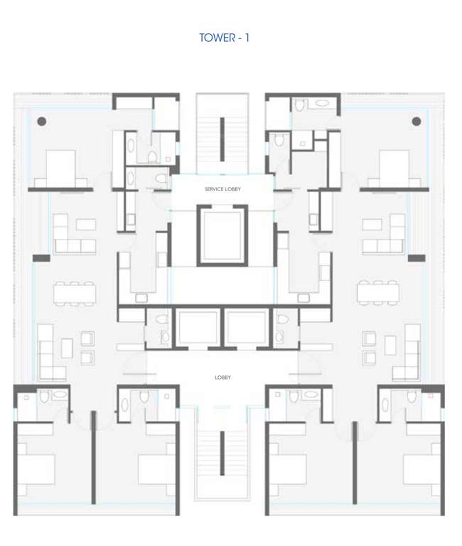  one 74 Tower I Cluster Plan