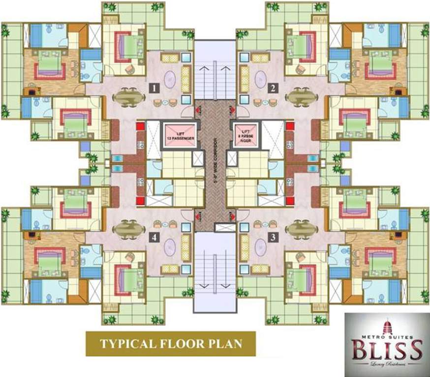  metro suites bliss Images for Cluster Plan of Nandini Metro Suites Bliss
