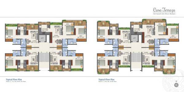  casa-terraza Tower 2 Cluster Plan from 1st to 7th Floor