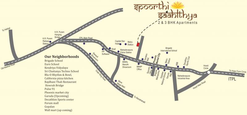 Images for Location Plan of Spoorthi Builders Saahithya