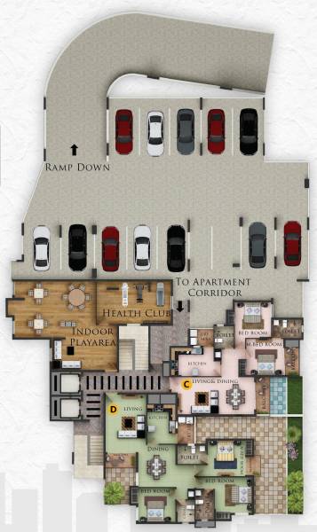  ourania Ourania Cluster Plan For 1st Floor