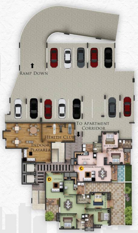  ourania Ourania Cluster Plan For 1st Floor
