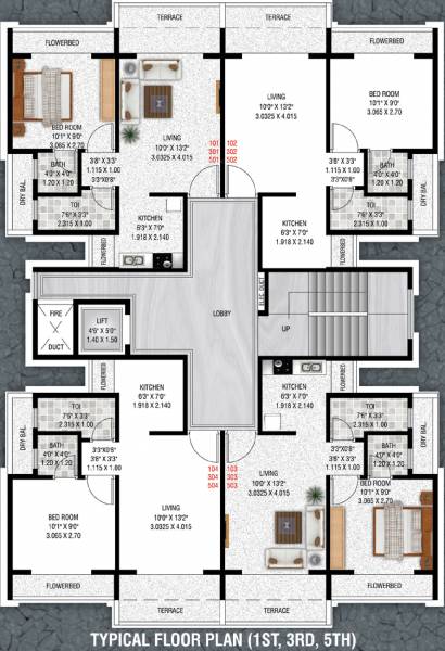  castel-arcade Castel Arcade Cluster Plan for 1st, 3rd and 5th Floor