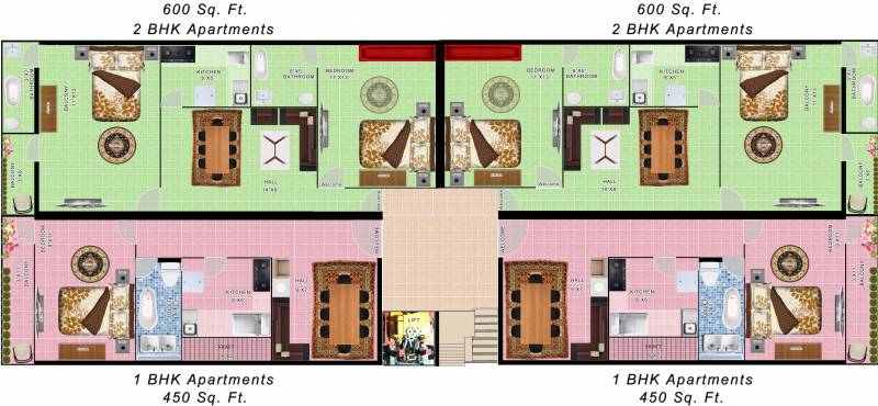  apartments Images for Cluster Plan of Habitech Habitech Apartments