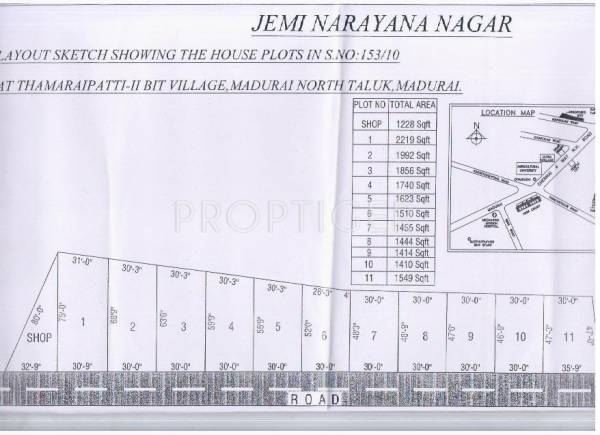 Layout Plan Jemi Housing Ltd Jemi Narayana Nagar Plot Layout Plan