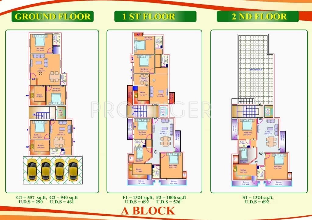 Images for Cluster Plan of Sri Santhi Builders Soorya Apartment