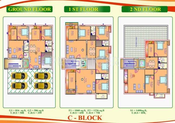 Images for Cluster Plan of Sri Santhi Builders Soorya Apartment