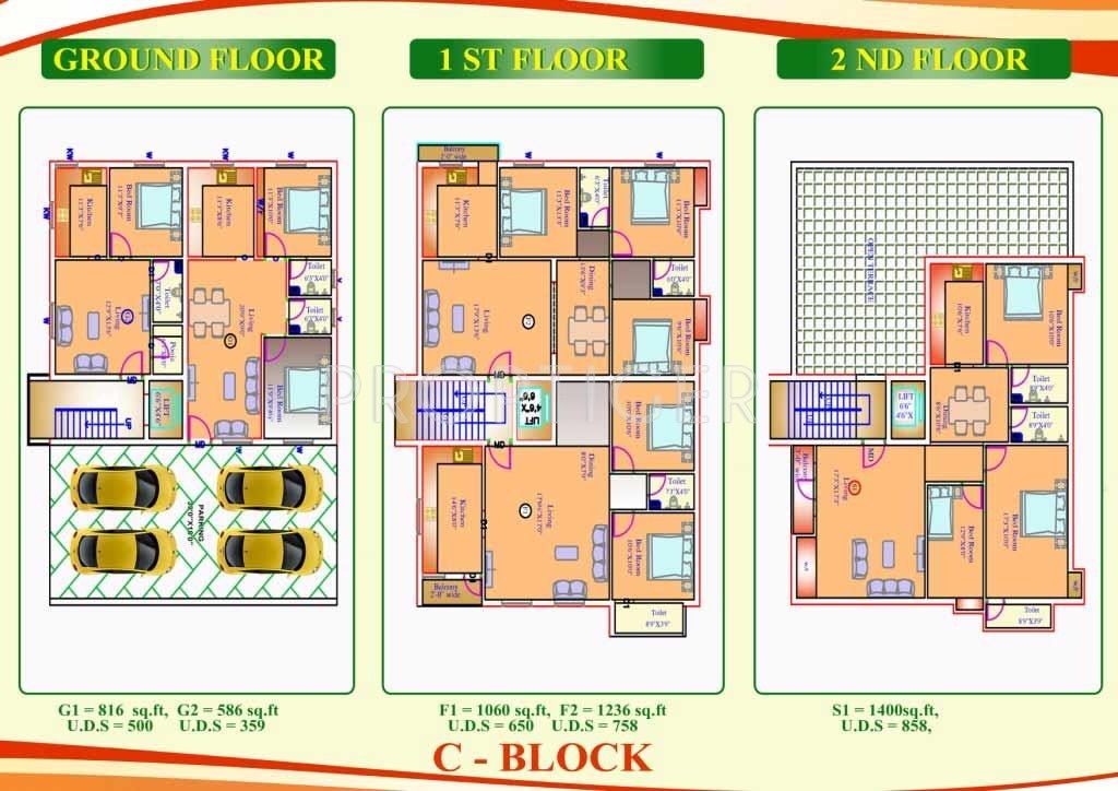 Images for Cluster Plan of Sri Santhi Builders Soorya Apartment