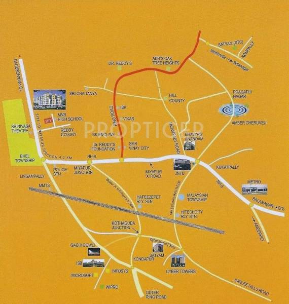 Sri Sai Balaji Real Estates CMR Residency Location Plan