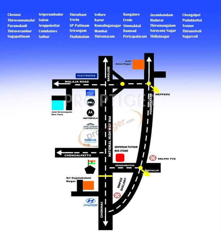 Jemi Housing Sirumangadu New Town Location Plan