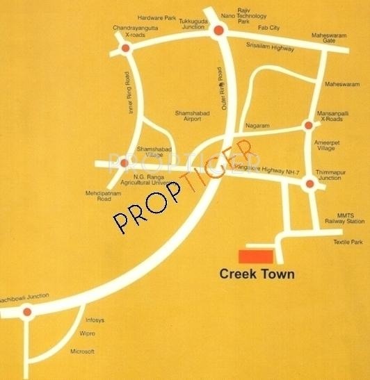 Radha Realty Creek Town Location Plan