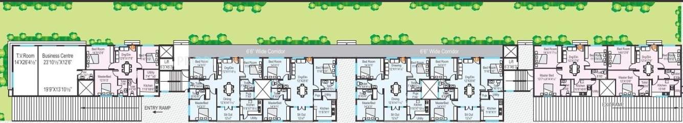  palm springs Images for Cluster Plan of Modi Palm Springs