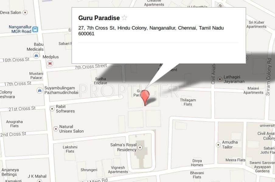  paradise Images for Location Plan of Guru Homes Paradise