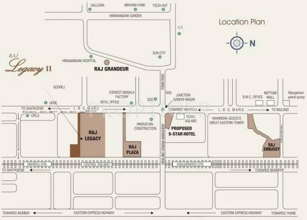Rajesh Builders Raj Legacy II Location Plan