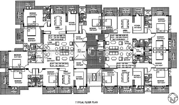 Images for Cluster Plan of Narayan Ratnalayam Apartments